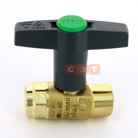 Шаровой кран Easytop ВР-ВР (бронза, Т-образная ручка)  1/2" (Viega)